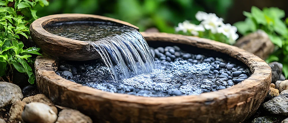 Garden water feature waterfall